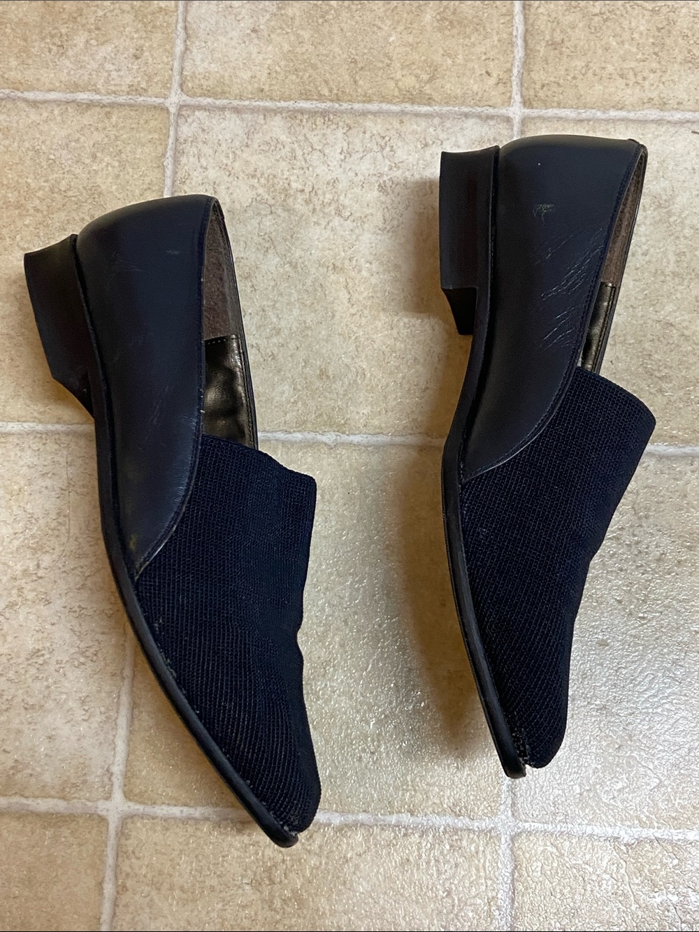 Unisa Black Pointed Knit Slip-On Flats - Picture 3 of 11